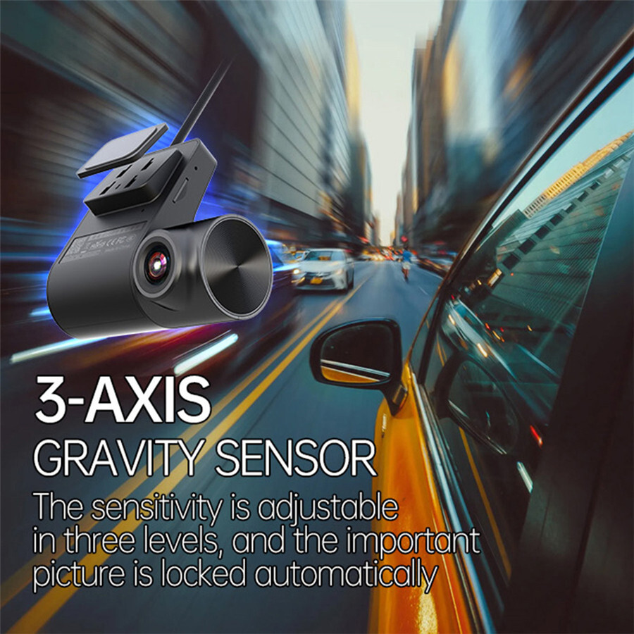 Car Front Windshield DVR Dash Camera Loop Recording ADAS 170° Wide Angle Dashcam