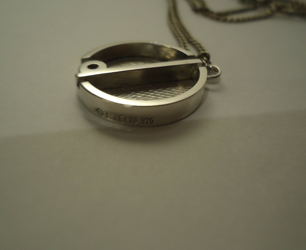 Dunhill Silver Tie Tack - Vintage - Solid .925 Silver - Original Case