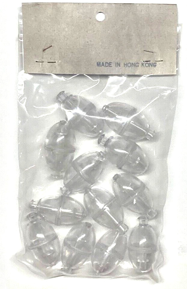 Bubble Spinning Floats #240 Clear Plastic 3/4" Width 12 COUNT PACKAGE