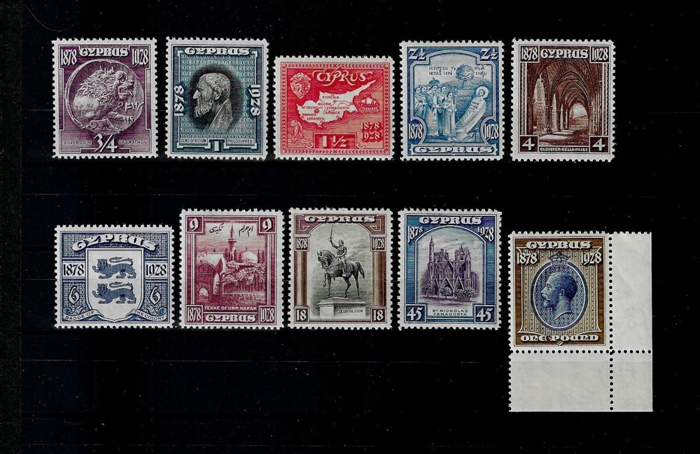 CYPRUS 1928 SG 123/132 MINT