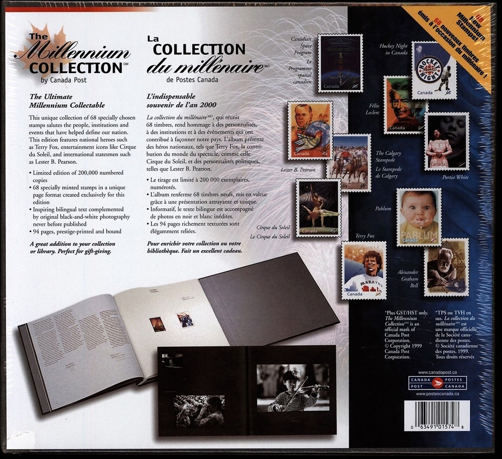 Canada Post 2000 The Millennium Collection Stamp Book. (BI#LBDR)