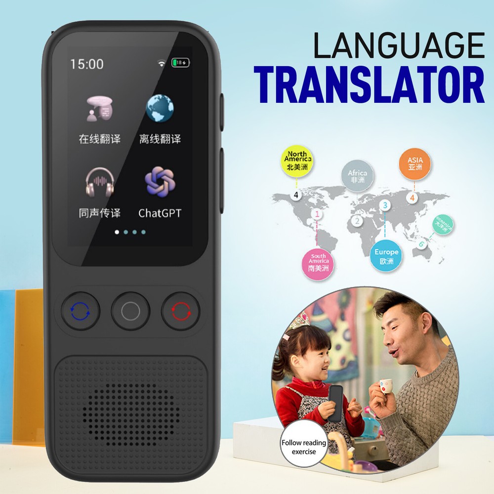 Portable Language Translator Device with 138 Languages Voice Translating .