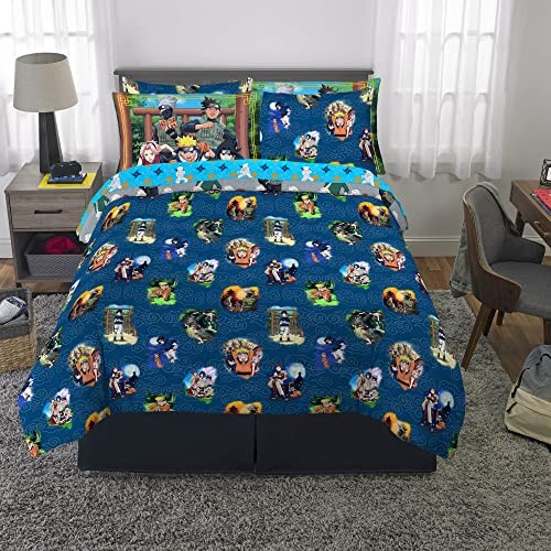 Naruto Anime Bedding Super Soft Comforter and Sheet Set with Sham, 7 Piece