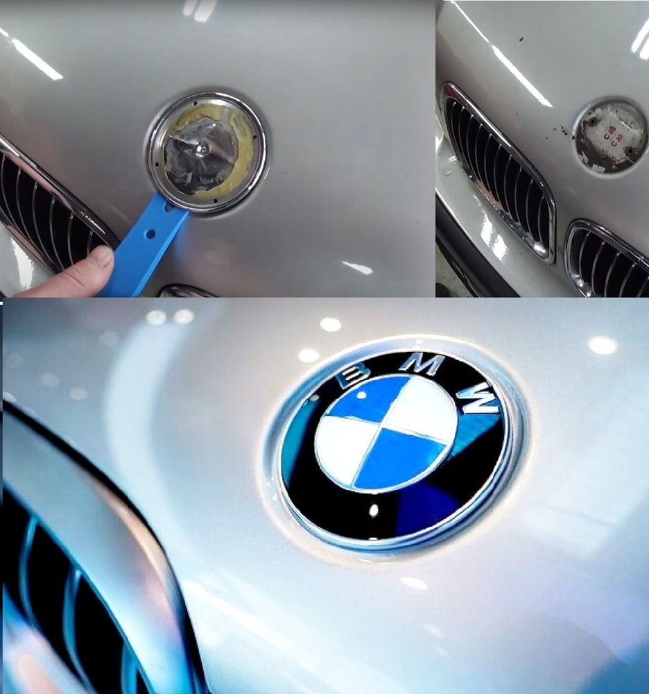 2 pieces SET BMW 82mm bonnet AND trunk emblems FOR E36 E32 E34 E60 E38