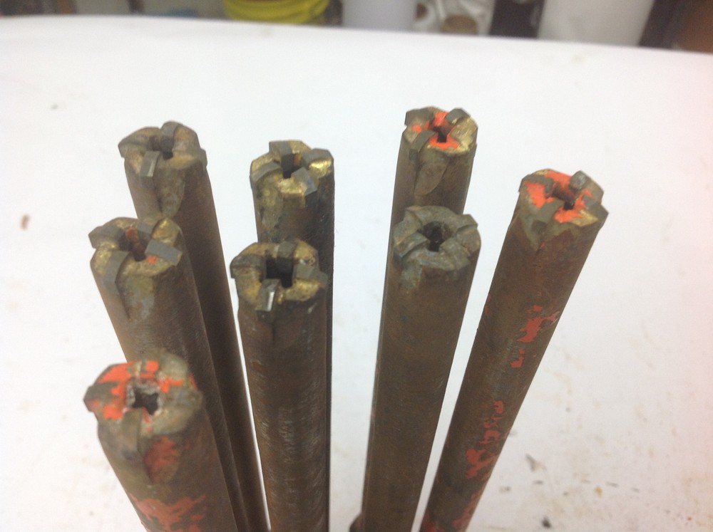 (10) Orange 5/8" x 11 Thread Concrete Masonry Core Drill Bit USED