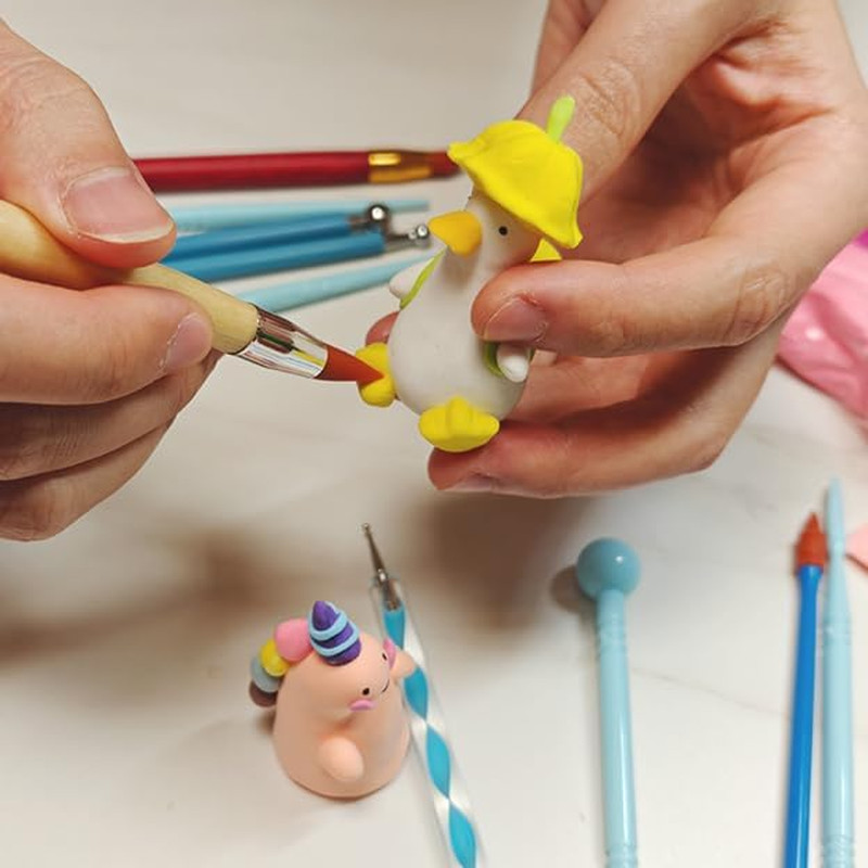 Polymer Clay Tools, Modeling Dotting Tools, Silicone Clay Sculpting Tool, Air Dr