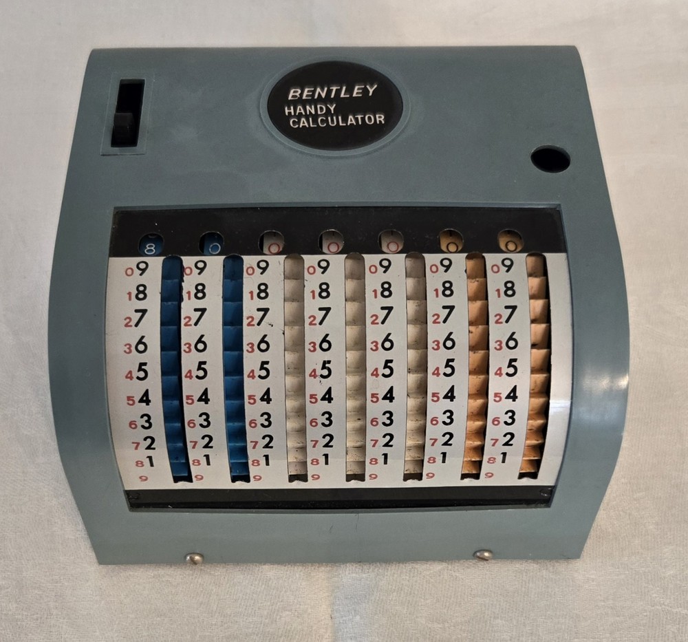 Vintage BENTLEY "Handy Calculator" Adding Machine (Missing Pen) **UNIQUE ITEM**