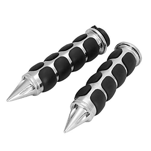 1 Pair Hand Grips Chrome Black-C