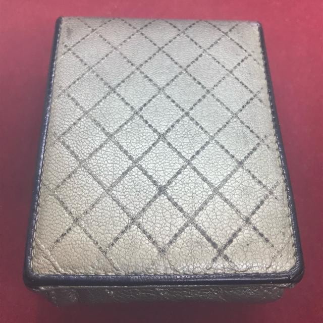 Super Rare, Authentic Chanel CoCo Cigarette Case, Matelassé, Gold