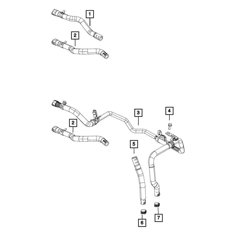 Fiat HVAC Heater Hose