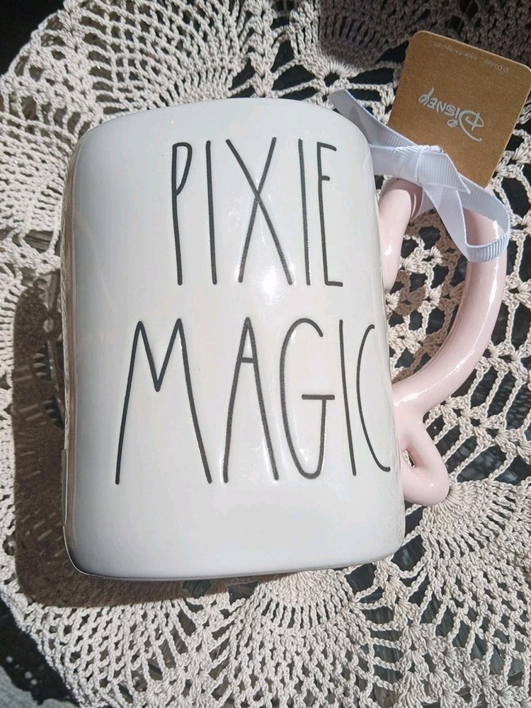 NEW RAE DUNN Tinker Bell Pink SET "Pixie Magic" Mug & 4 Nesting Measuring Cups