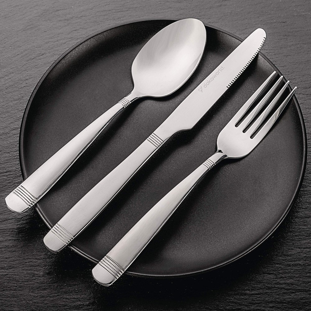 Elegant Design Flatware, Silverware Set for 8 persons, 40 Piece - Spoons, For...
