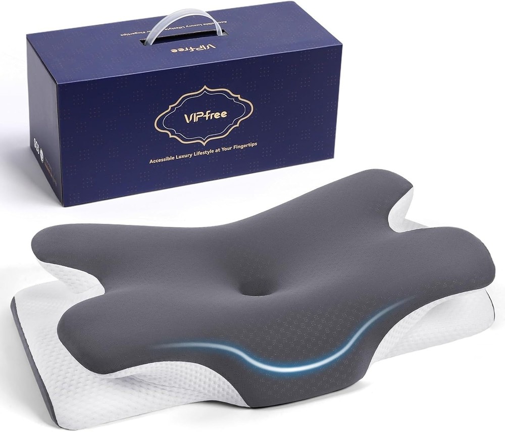 Cervical Cooling Ergonomic Pillow, Adjustable Ergonomic Memory Foam, Cervical Su