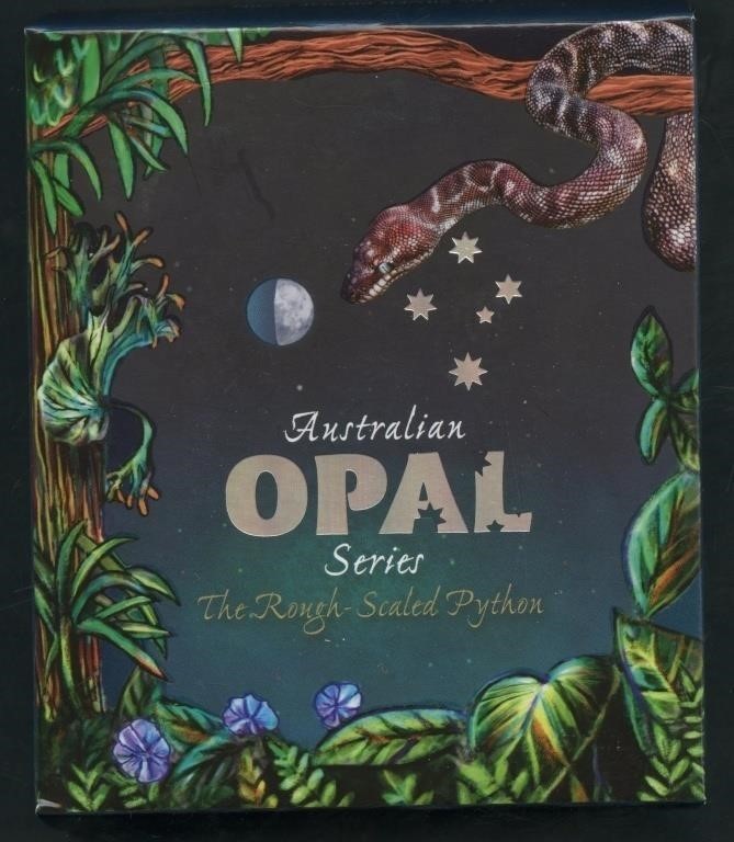 Australian Opal Series - Rough Scaled Python 2015 Silver Proof Coin w/ Full OGP