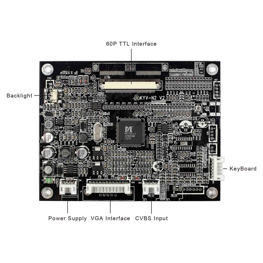 VGA LCD Controller Board for 7" A070SN02 800x600 LCD Screen