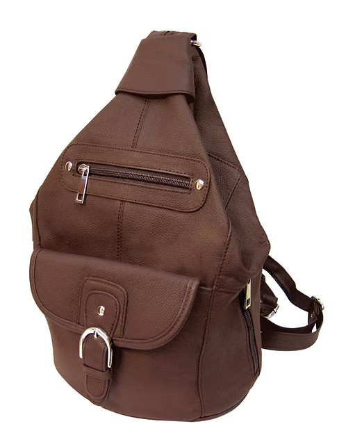Roma Leathers Snap Buckle Lockable Convertible Backpack