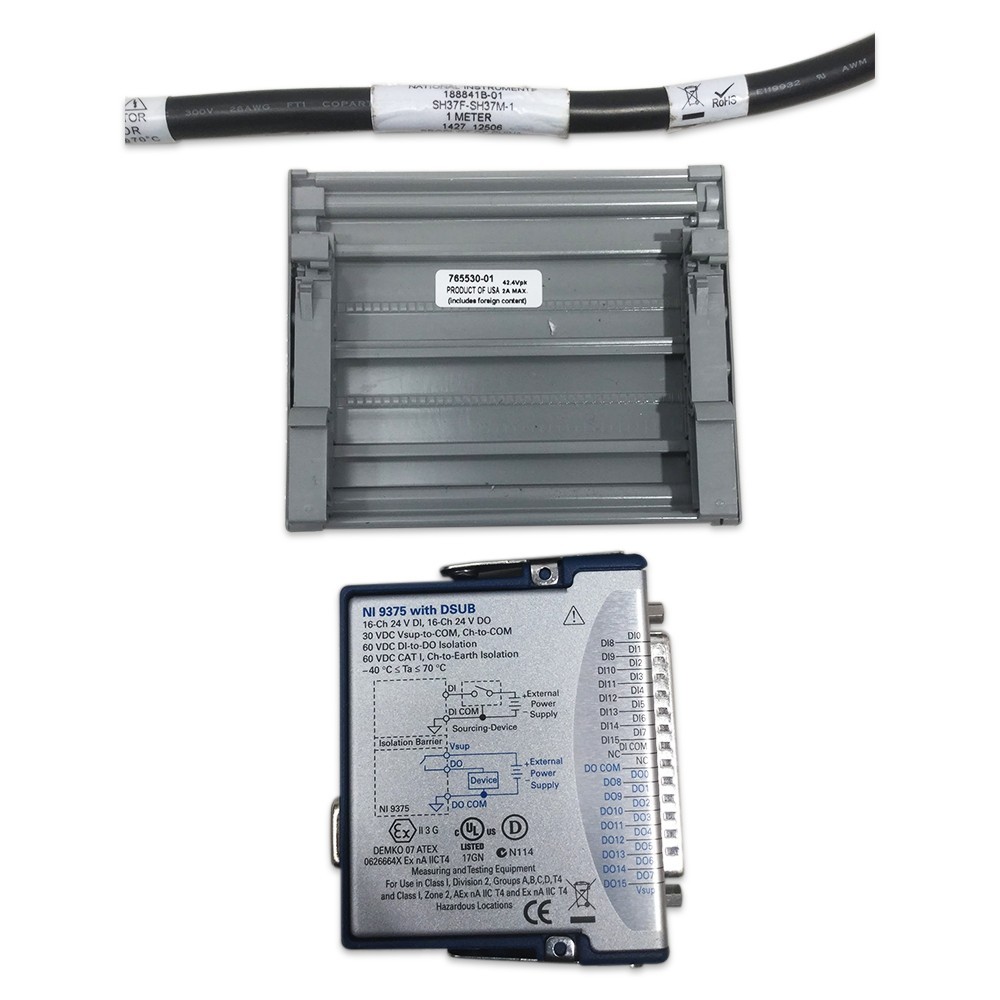 National Instruments 9375 DSUB Serial DI DO CDAQ 32Ch w/ Cable & Terminal block