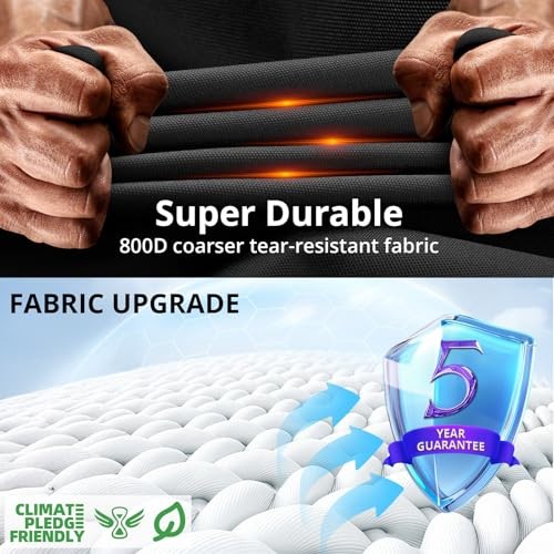 800D Winter Pool Cover 12FT Round [2025 Upgraded Heavy Duty 12Ft (Round Pool)