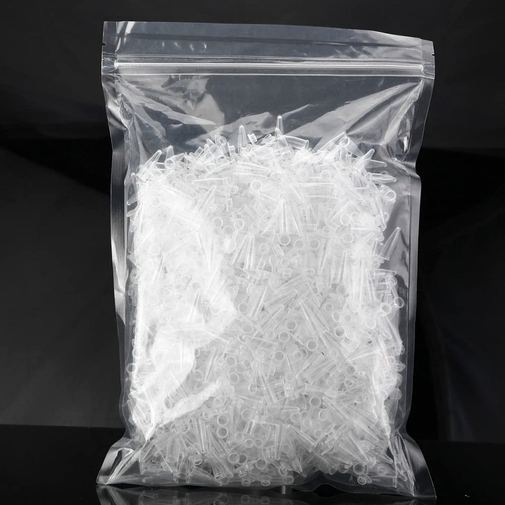 0.2ml Microcentrifuge Tubes 300 Pieces, EO Sterilized Plastic Small Vials wit...