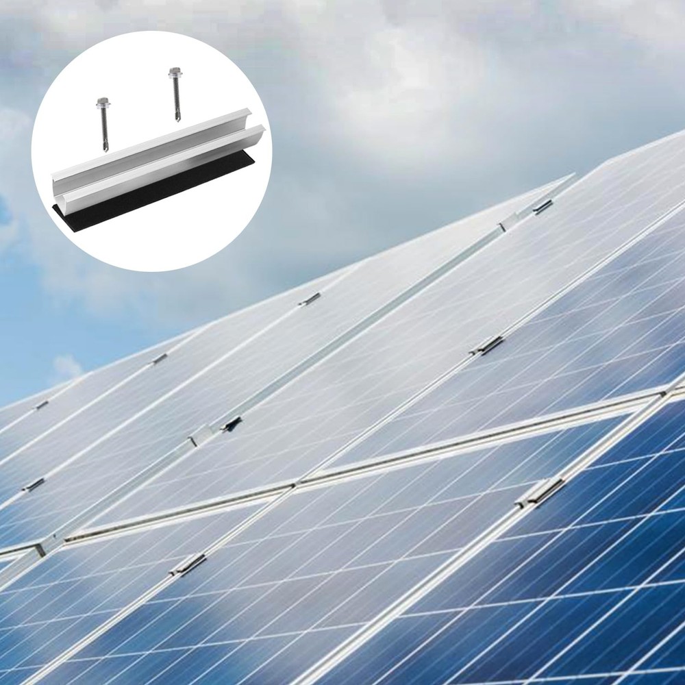 Solar Panel Bracket Kit, 6 Pcs Aluminium Mounting Rail 120mm, Solar Panel Mou...