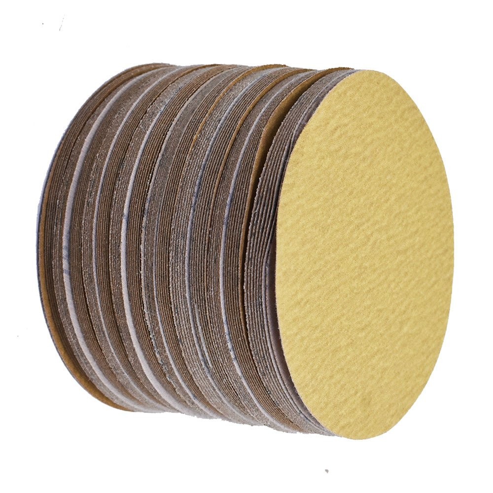 180 Grit NO-Hole 100-Pack 6" Hook Loop Pads Sanding Disc Flocking Discs