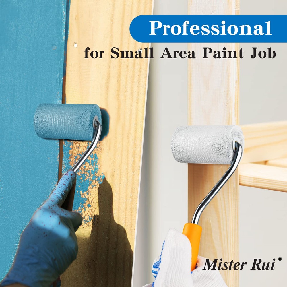 Foam Paint Roller, 2 Inch Mini Paint Roller Kit 9 Pack, Small Paint Roller wi...