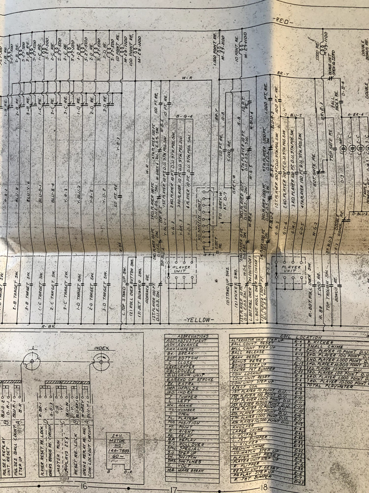 williams 1974 strato flight pinball machine schematic