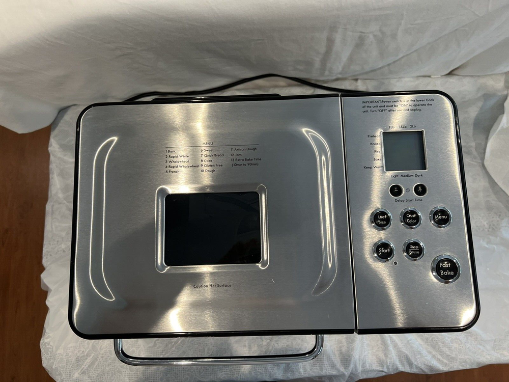 Sears Kenmore 2 Pound Digital Bread Maker Machine Stainless 100.12934 TESTED