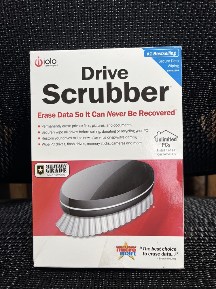 iolo Drive Scrubber MILITARY GRADE Data Remove Sensitive Info Unlimited PC