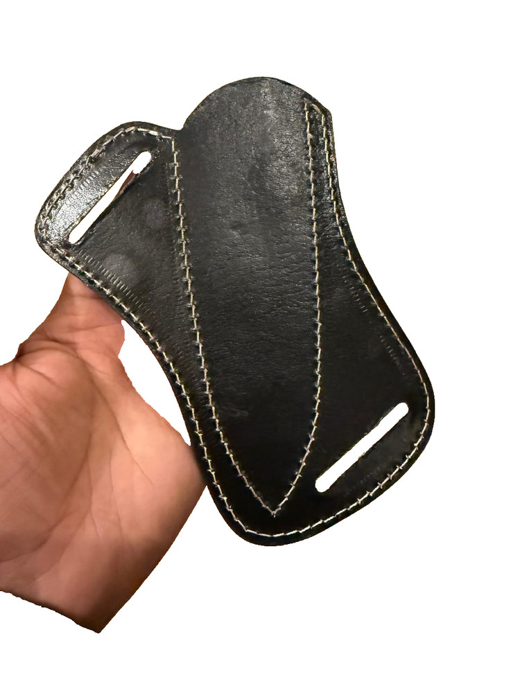Handmade Leather Sheath Fixed Blade Knife Cross Draw Multi-tool