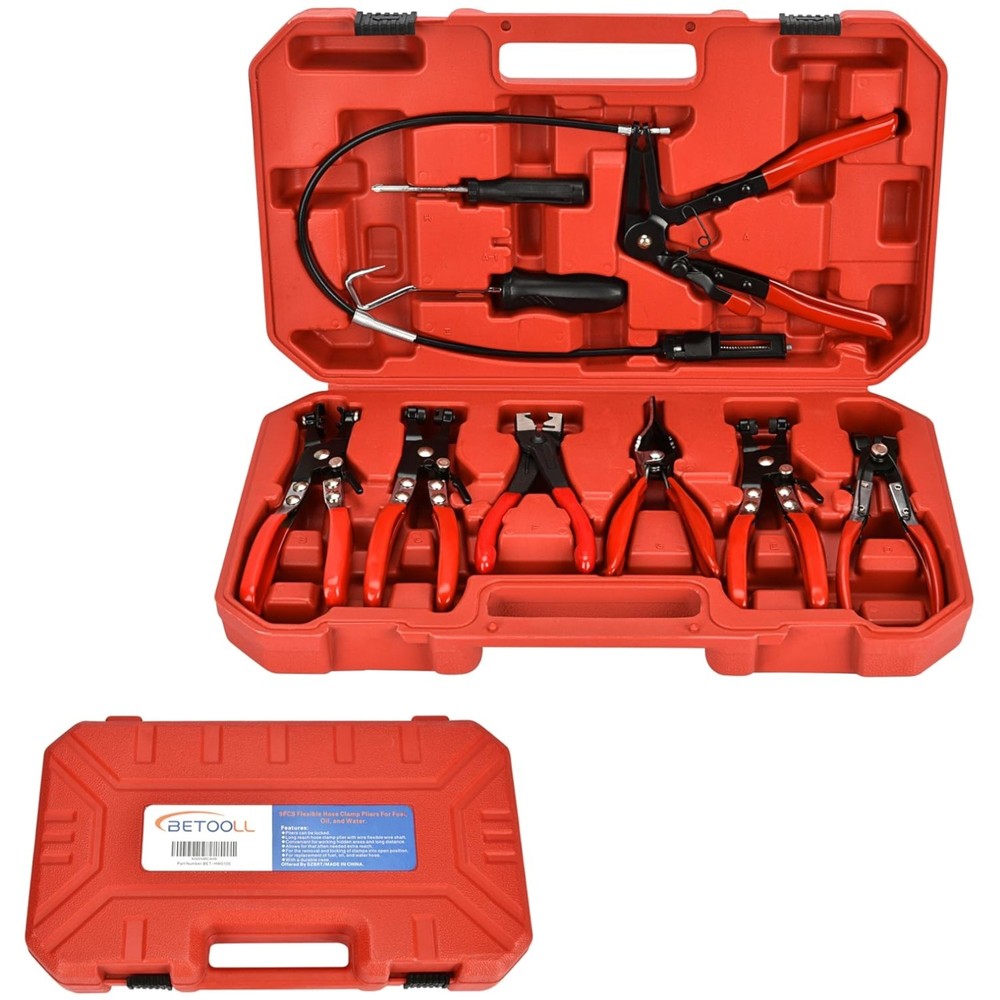 Professional 9pc Hose Clamp Pliers Set