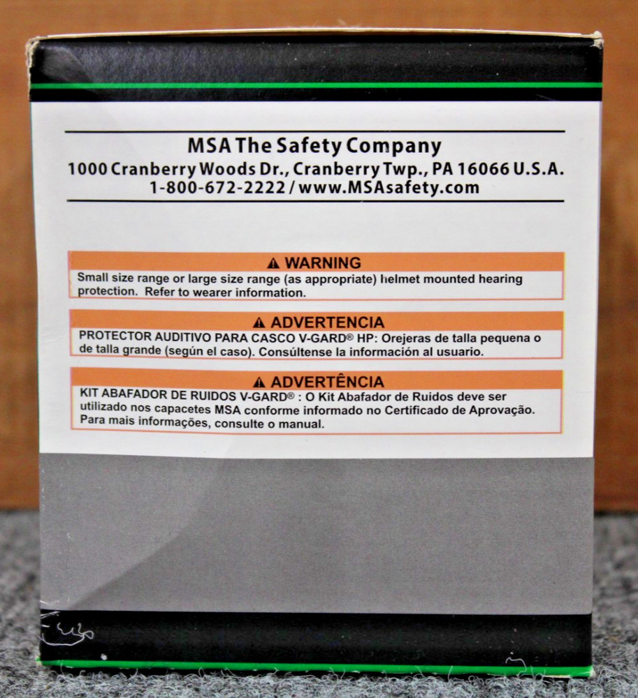 MSA Safety V-Gard Cap-Mounted Hearing Protection, Low E (New)