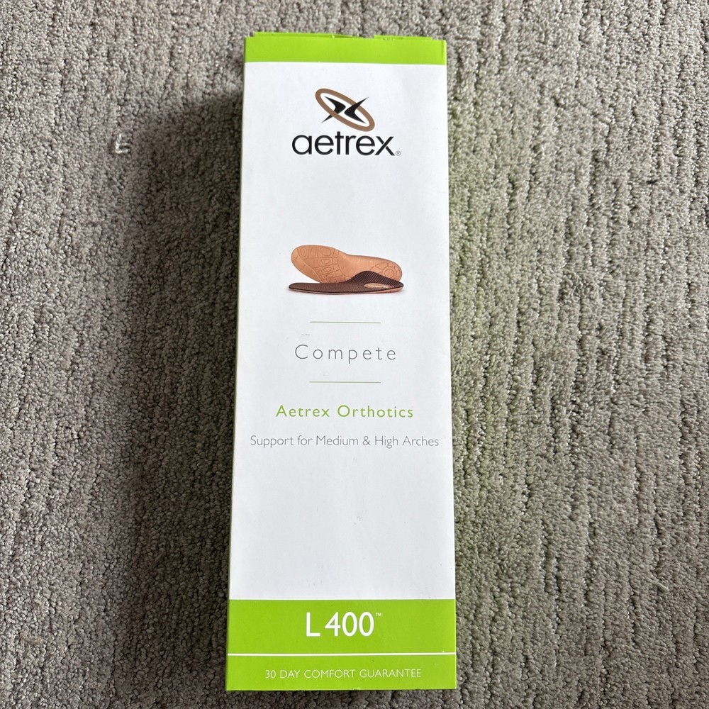 Aetrex Compete L400 Orthotics Men Size 9 New