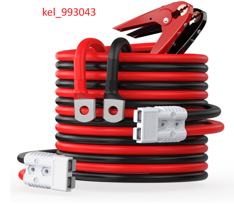 Heavy Duty Jumper Cables for Diesel Trucks - 1 Gauge 25 Feet extra long Booster