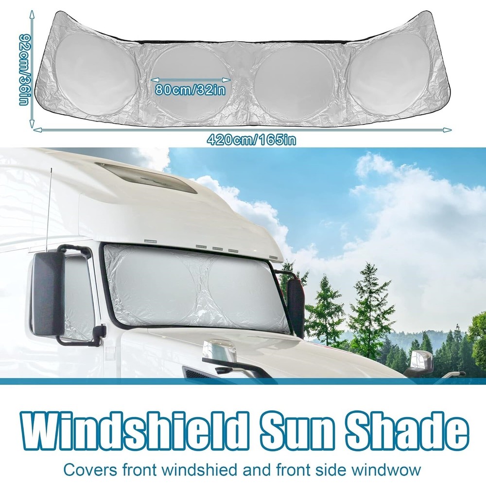 For Ford Econoline E150 E250 Windshield & Side Window Sun Shade UV Block Cover