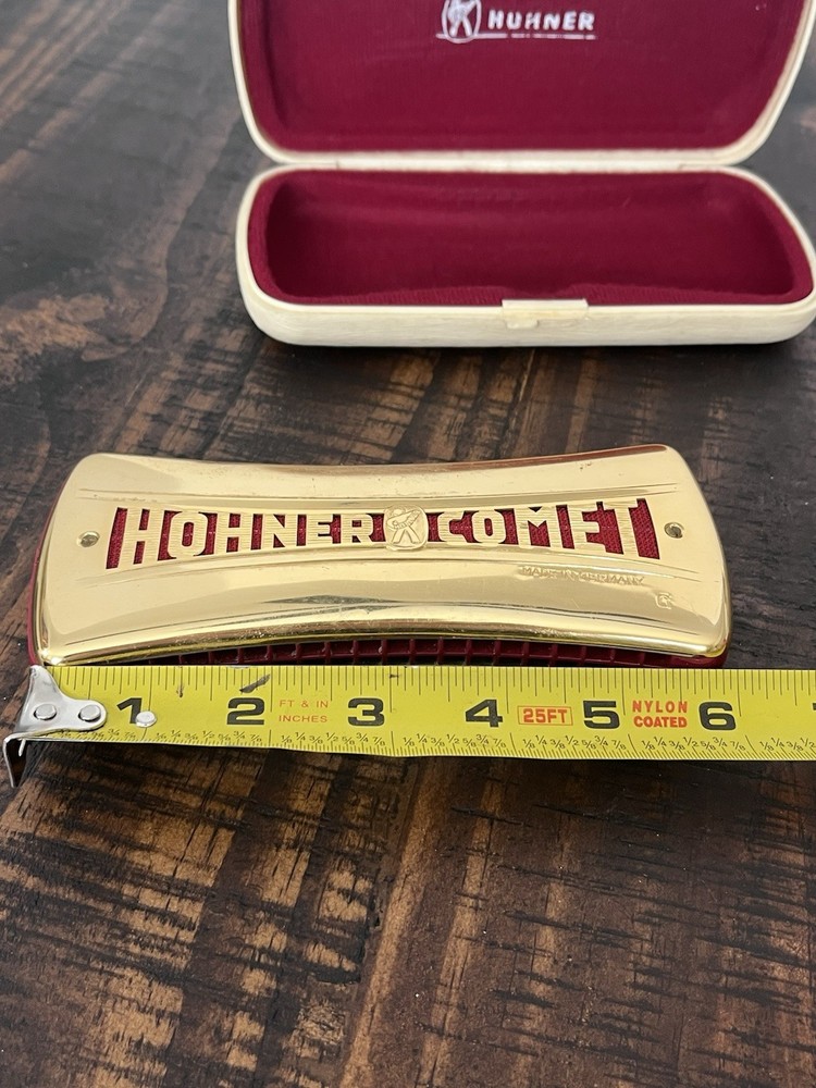 Harmonica: Horner Comet #3427 Double Sided Octave Tuned Gold Anodized Covers