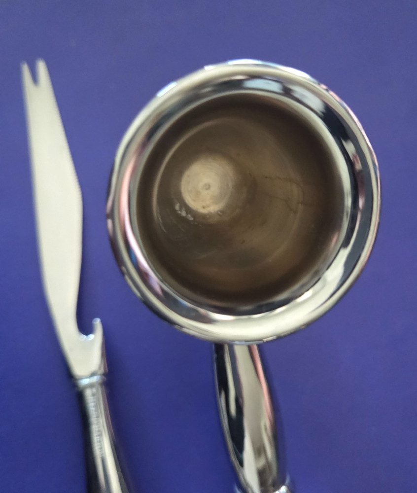 Reed & Barton 2-piece Cocktail Bar Set Silver-Plated Tools Jigger & Knife