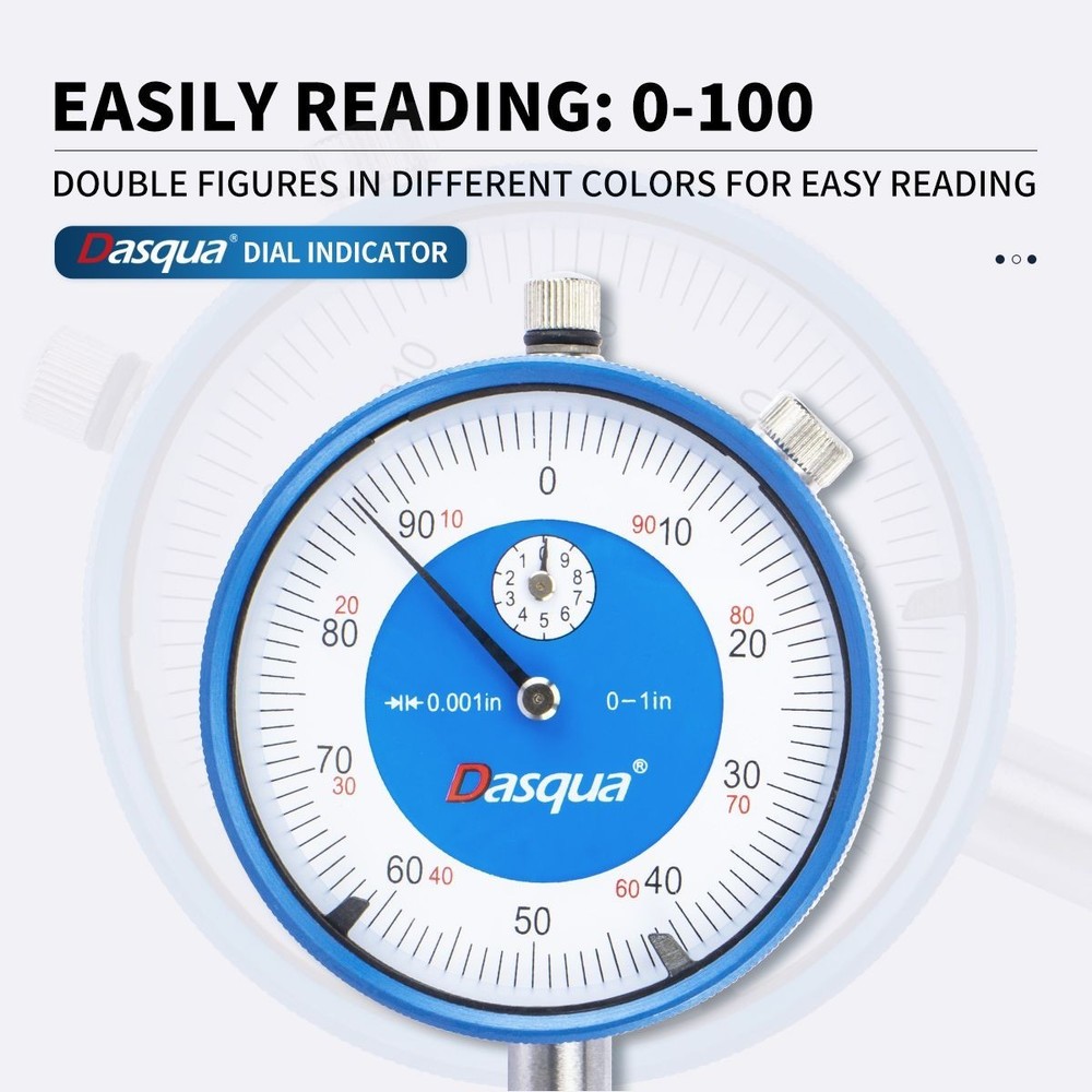 DASQUA 0-1" LUG BACK LARGE MEASURING RANGE DIAL INDICATOR (5122-4212)