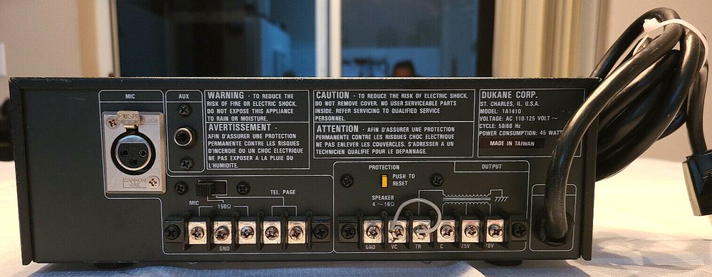 Dukane 1A1410 Audio PA Microphone Power Amplifier