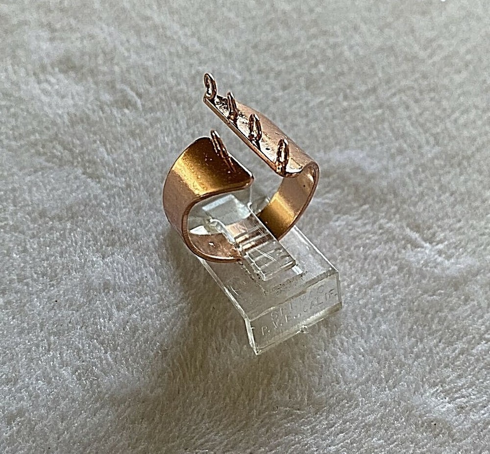 24 pcs ~ Copper Adjustable Ring Blanks with 5 Loops