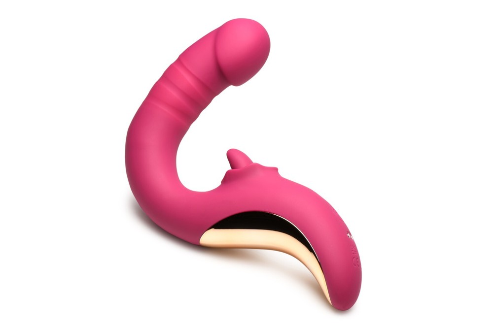 Tease and Please Thrusting and Licking Vibrator