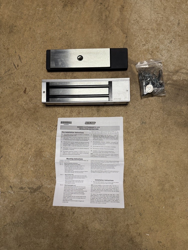 Schlage M390RFK Electromagnetic Lock, 1500 lbs HoldIng Force