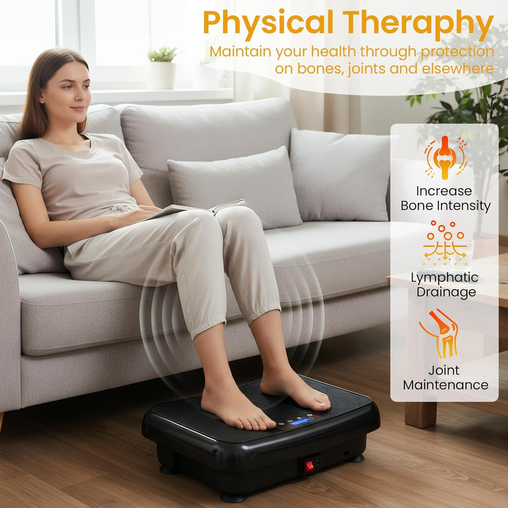 Mini Vibration Plate Exercise Machine, 400Lbs Capacity Full Body Power Shake