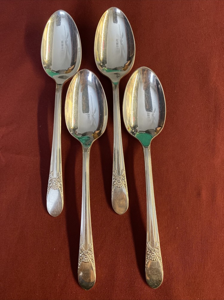 Beloved International Silverplate 4 Teaspoons VGUC