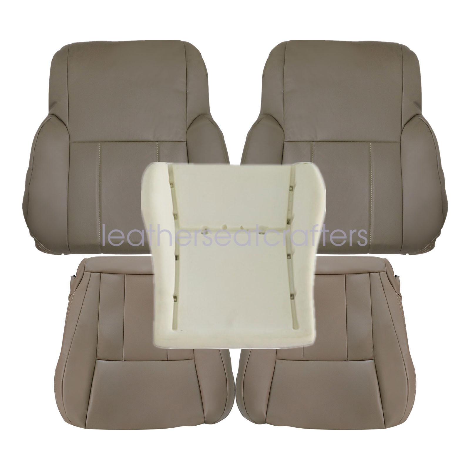 6x For 1996-2002 Toyota 4Runner Front Leather Seat Cover Oak Tan & Foam Cushion