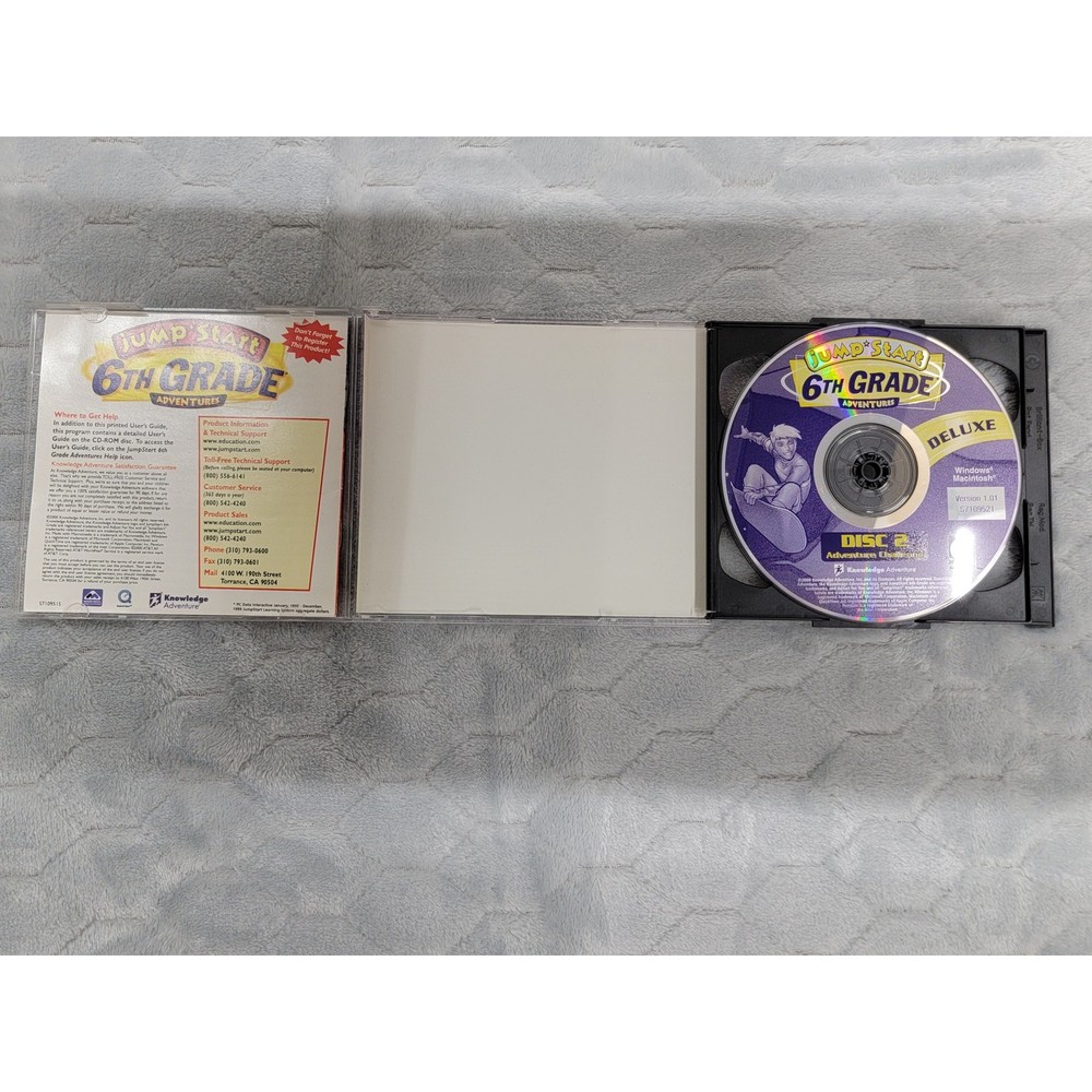 JumpStart 6th Grade Adventures Deluxe 2-CD Set Windows Mac Educational