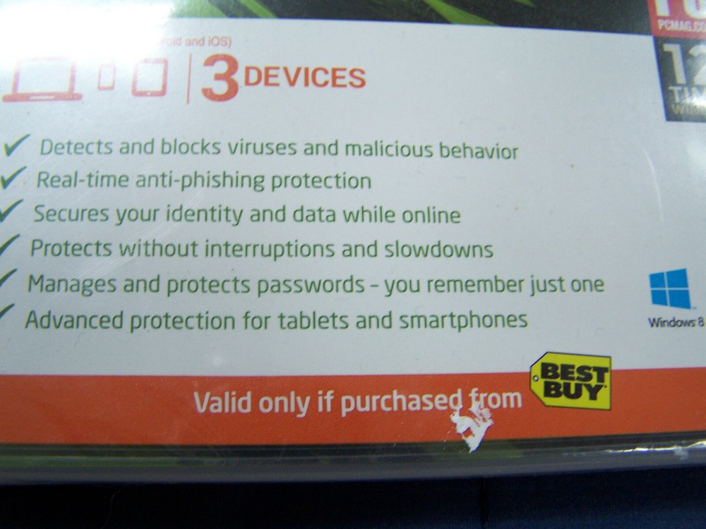 Webroot Secure Anywhere Internet Security Plus (3 Devices) Windows 8 sealed