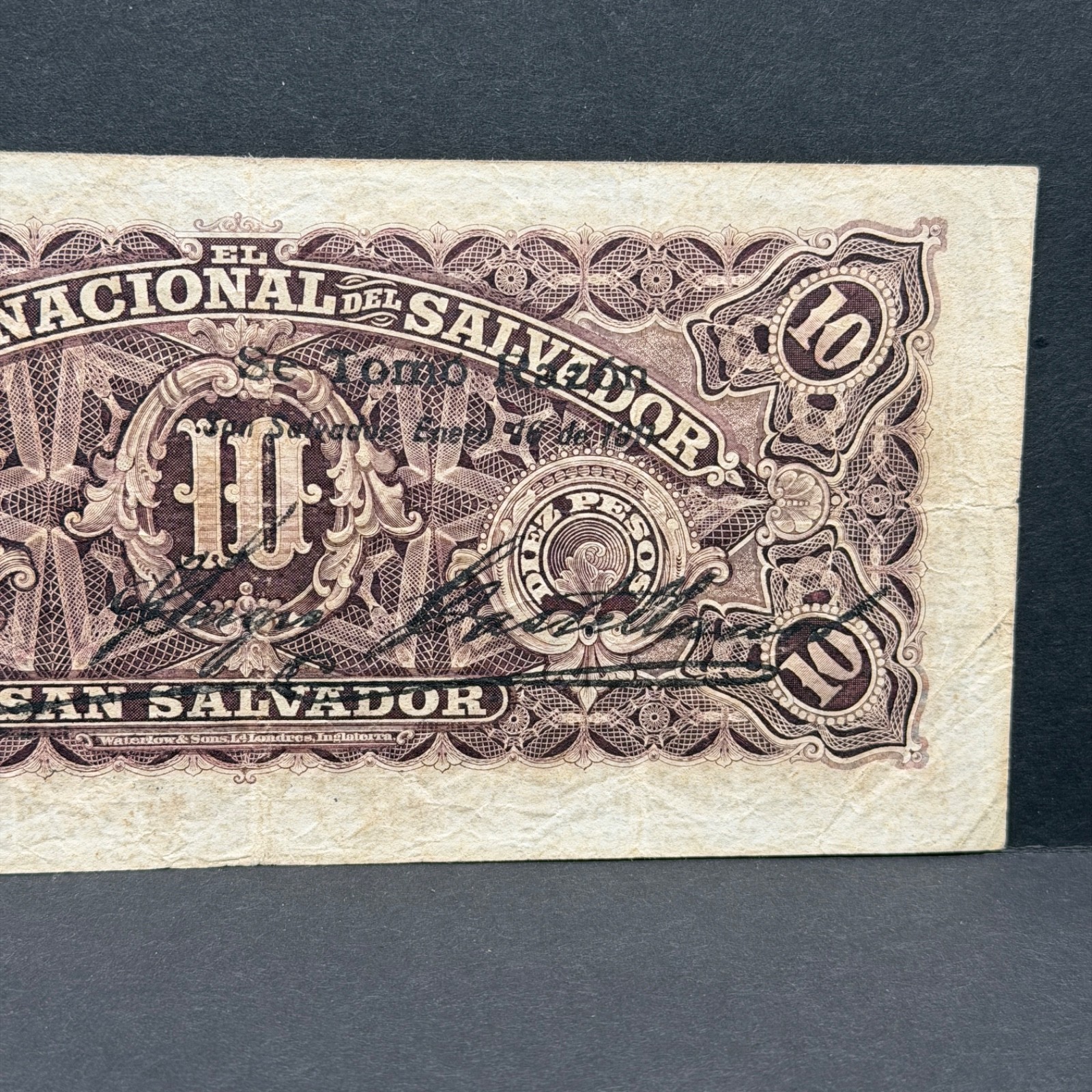 El Salvador - 10 Pesos - Banco Nacional del Salvador - 13 Enero 1911