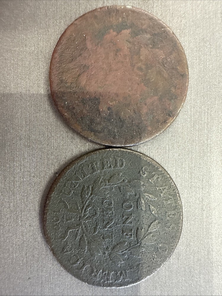 No Date Damaged Draped Bust Large Cent #8142