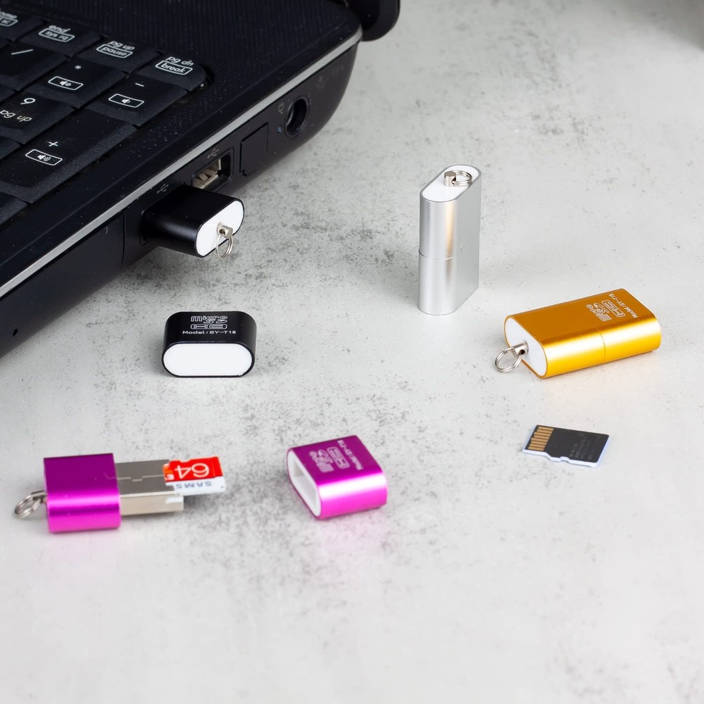 [3 Pack] Micro SD Card Reader for Android,Micro to 3 IN 1, Rose Red